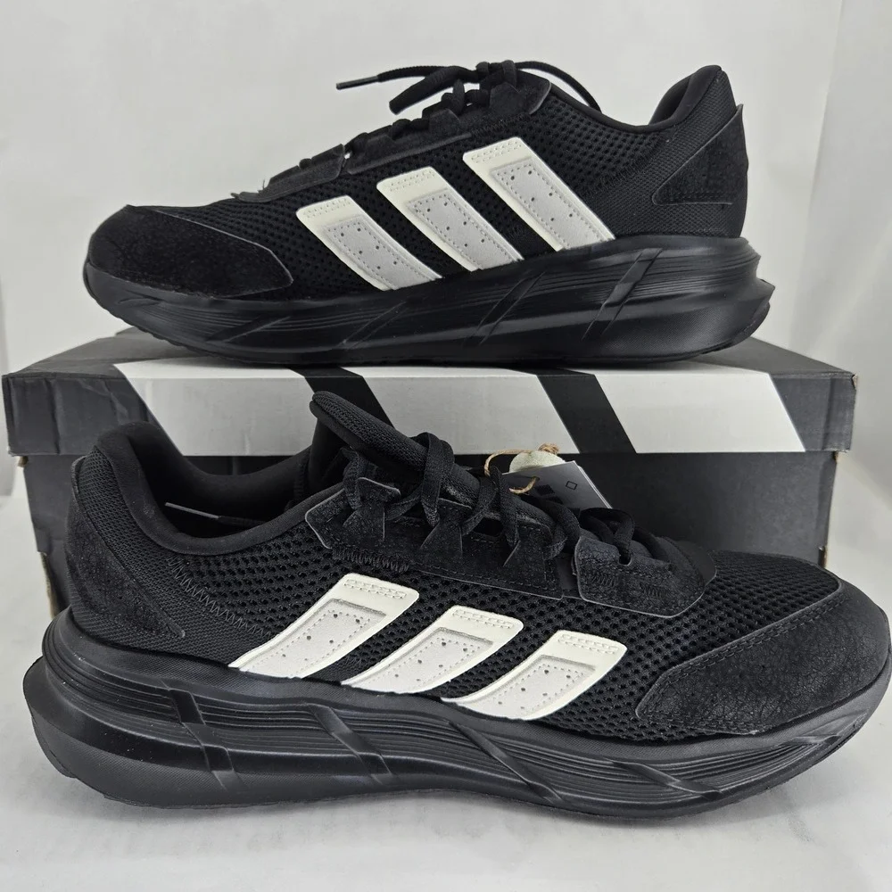 Adidas Astrastar Mens Running Shoes Black White JP5938 Size 12 Cloudfoam New